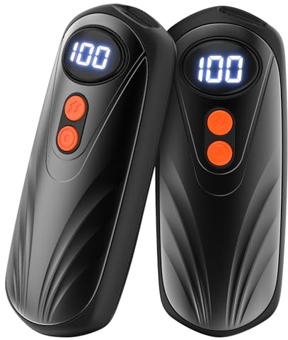 SFGSUP Handwärmer Elektrisch 2 Pack, 6000mAh Ultra Leicht & Dünn Taschenwärmer, 5 Stufen Heizung, Tragbare Heizung für Outdoor-Camping, Wandern, Jagd, Geschenke für Männer und Frauen