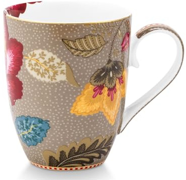 Pip Studio Blooming Tales Fantasy Khaki Henkelbecher Large 0,365l