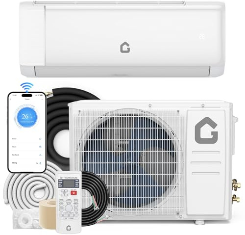 GarveeHome SEER 18.5 12000BTU 230V Mini Split Air Conditioner | Energy-Efficient Inverter AC System with WiFi, Remote Control & Easy Installation Kit for Rooms Up to 750 Sq.Ft