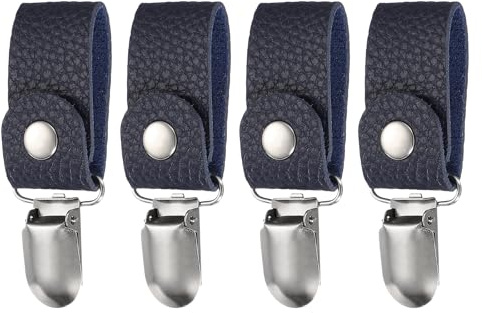 QUARKZMAN 4 Pcs Anneau Porte-Serviette Avec Pince, Porte-Serviettes De Cuisine Salle De Bain Porte-Torchons En Cuir Crochet Mural Porte-Four Pour Décoration Maison Ferme Armoires.