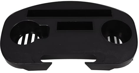 PACKOVE Porte-gobelet pour Fauteuil Inclinable Portable en PP Noir, Clipsable sur Chaise Longue de Plage Diamètre 85mm, pour Extérieur et Détente