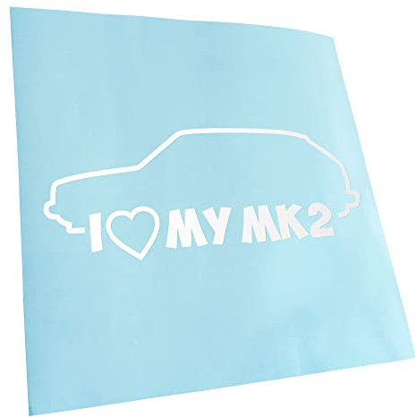 - Autoaufkleber - I Love my MK2 Aufkleber für Auto, Laptop, Fahrrad, LKW, Motorrad mehrfarbig JDM Decal Racing