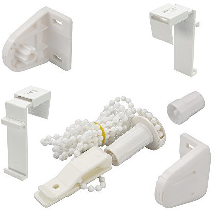 Liedeco Zubehör-Set für Klemmfix-Rollos | Klemmträger, Kettenzug, Halterungen | 1 Set (5)