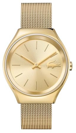 Lacoste Analog Quarzuhr für Damen mit Gelbgoldfarbenes Edelstahlarmband - 2000952