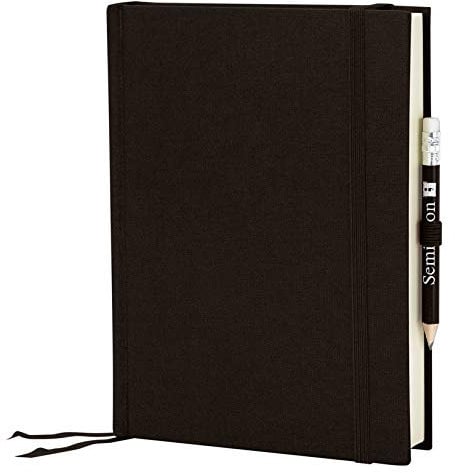 Semikolon 351268 Reisetagebuch Grand Voyage - 14 x 19,2 cm 304 Seiten - 2 Lesezeichen Weltkarte - black schwarz