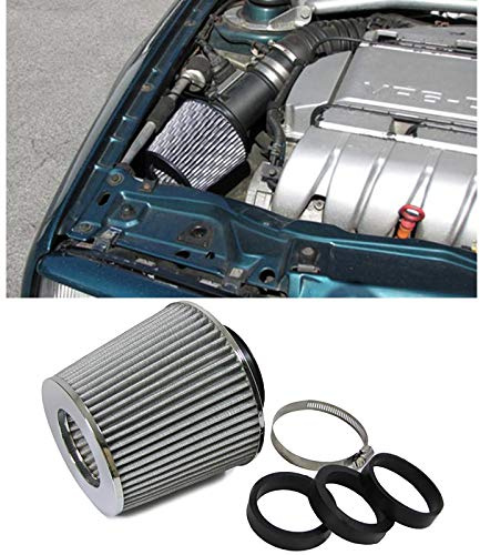 Sport Luftfilter Performance – Silber – Universal 60–76 mm Anschluss