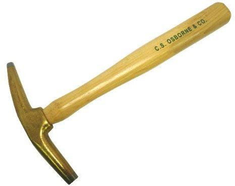 C.S. Osborne 7 Oz Bronze Magnetic Upholstery Hammer Mallet, Hickory Handle