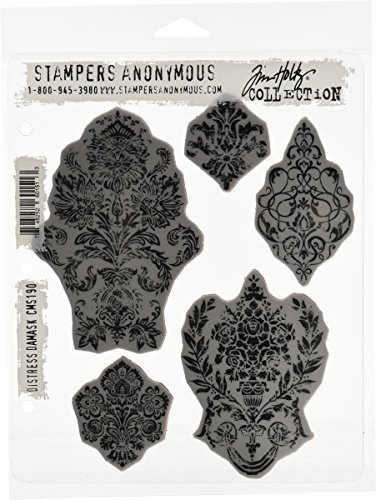 Stampers Anonymous Distress Damask Tim Holtz Cling Mounted Stamp Set,