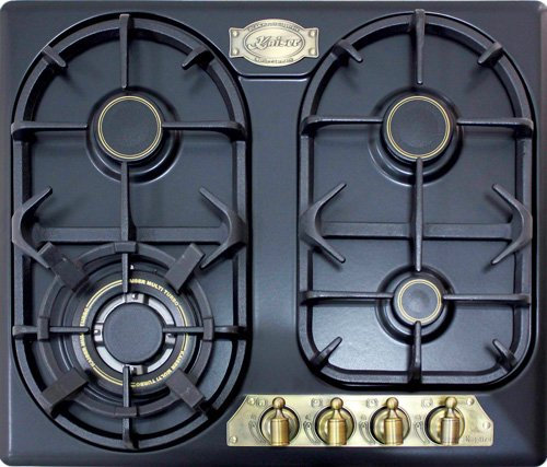 Kaiser Empire 59cm Gas Hob | 4 Gas Burners Enamelled Black Cooktop