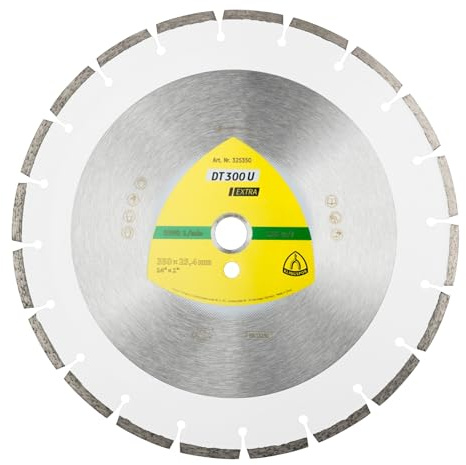KLINGSPOR Diamond cutting disc DT300U Extra for table saw, diameter 300 mm, holder 30 mm, 325351