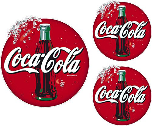 Coca Cola Aufkleber-Set – Cola-Aufkleber für Catering, Eiswagen, Café, 1 x 180 mm, 2 x 100 mm (SS10019)