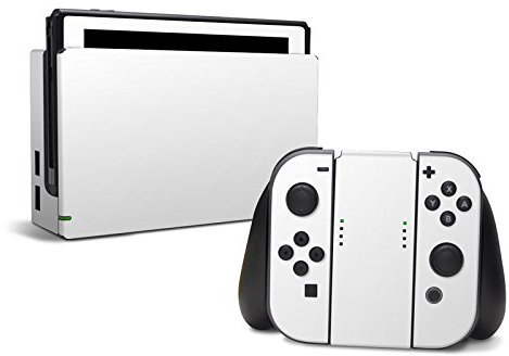 Skins4u Designfolie Aufkleber Skin Sticker kompatibel mit Nintendo Switch Design Solid State Weiss