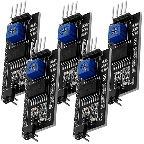 AZDelivery 5 x I2C Serial Adapter Board Modul Schnittstelle für LCD Display 1602 und 2004 kompatibel mit Arduino inklusive E-Book!