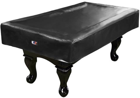 GSE Games & Sports Expert Billiard Pool Table Covers, 7'/8'/9' Waterproof & Tearproof Heavy Duty Leatherette Pool Table Covers (Several Colors Available, Black - 7ft)