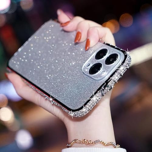 DMaos Compatible with iPhone X/iPhone Xs Diamond Bumper Case for Women, Sparkly Rhinestone Embed on Metal Bumper, Luxury for for iPhone 10 10s 5.8 inch - Silver