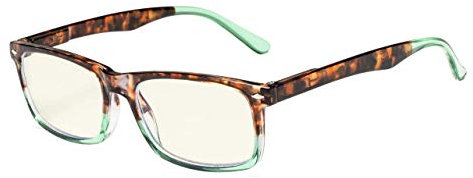 Eyekepper UV Schutz Brille Computer Leser Männer Frauen (Schildkröte-Grün, 2.00)