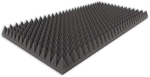 Alanpur Pyramiden Schaumstoff Akustikschaumstoff Raum Akustik Schall Dämmung Schutz Anthrazit/Schwarz ca. 99 x 49 x 7 cm