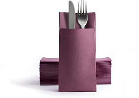 Alvotex Airlaid Besteckservietten 39x40cm 50/1 - PLUM (662)