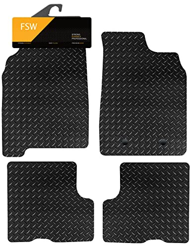 FSW - Tailored Mats - Fits Dacia Duster 2018-2024 With Passenger Seat Draw- 5mm Extra Heavy Duty Rubber - Anti Slip Mat, Waterproof - 2 Clips - 4 Pc Mats