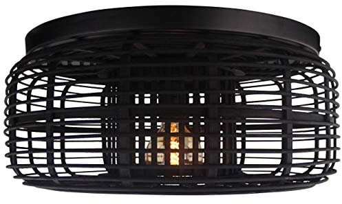Brilliant Crosstown Deckenleuchte 45cm holz dunkel/schwarz Innenleuchten,Deckenleuchten,-dekorativ | 1x A60, E27, 40W, geeignet für Normallampen (nicht enthalten) | Für LED-Leuchtmittel geeignet