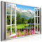 murando Wandbild Mega XXXL Fensterblick Einteiliger XXL-Format Kunstdruck zur Selbstmontage Leinwandbilder moderne Bilder DIY Wanddekoration Wohnung Deko Natur Landschaft