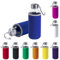 TIENDA EURASIA® Pack de 2 Botellas de Agua Cristal con Funda de Neopreno, 420 ml de Capacidad, con Tapon a Rosca y Cinta de Transporte, Bidon perfecto para Colegio, Camping, Ejercicio, Color Azul