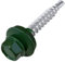 AERZETIX - C57206 - Lot de 50 Vis autoperceuse métal sur bois Ø4.8x35 mm + rondelle d'étanchéité EPDM - peint en couleur vert mousse RAL 6005 - empreinte de la tête 8 mm hexagonale - en acier