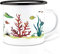 Ligarti Emaille Tasse (leicht & robust) | Camping Becher handveredelt in Deutschland | Trinkbecher für Kinder, Kaffeetasse, Emaillebecher | Bienenfreund | (Unterwasserwelt, 300ml)