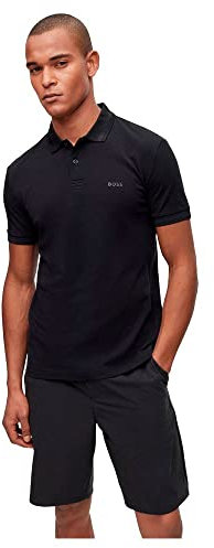 BOSS Pio 1 Polo, Noir 1, M Homme