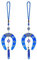 WEBEEDY 2 Stück Türkisch Blau Bösen Auto Charme Hufeisen Metall Hängen Anhänger Nazar Boncuk Blue Evil Eye Bördelt Verzierung Lucky Amulet für Schutz und Wandbehang Dekor