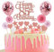 Tortendeko 85. Geburtstag Rosegold - Happy Birthday Glitter Cake Topper für Junge und Mädchen - Kuchendeko 85 Jahre