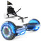GeekMe Hoverboard Con Sedile, Hoverkart, Go-Kart Con Altoparlante Bluetooth, Luci a LED, Regalo per Bambini, Adolescenti e Adulti