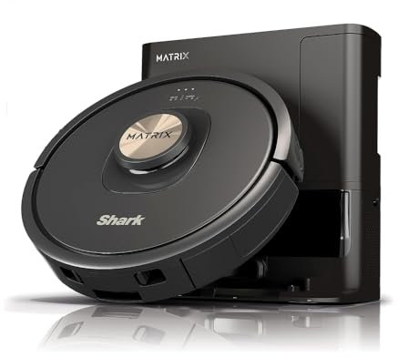 Shark AV2310AE - Robot aspirapolvere a matrice autosvuotante senza macchie su tappeti e pavimenti duri, mappatura della casa di precisione, perfetto per peli di animali domestici, senza sacchetto,