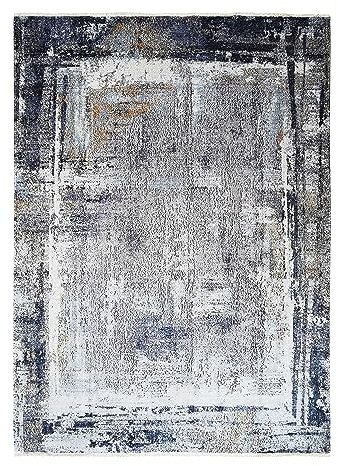 Thedecofactory BROC - Tapis Extra-Doux Effet Vintage Gris 120x170