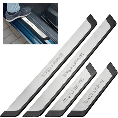 CHROMEMASTER - Compatible avec BMW X1 2009+ | Protection de Seuil de Porte de Voiture | Bandes pour Seuils de Voiture | Protégez les Seuils de Portes de Votre Voiture Contre les Dommages