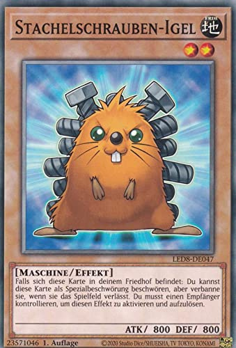 Stachelschrauben-Igel Common LED8-DE047 - Legendary Duelists Synchro Storm Karte - mit GamersHeaven Cardboard Guard