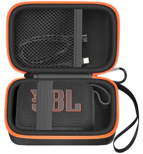 Tragetasche Kompatibel mit JBL Go 4 - tragbarer Bluetooth-Lautsprecher Box Pro Sound, Auch für Go 3/Go3 Eco/Go2 Wasserdichter Mini Wireless Lautsprecher - Nur der Fall (Schwarz)