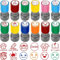 SQAQS 12PCS Lehrer stempel, Reichhaltige Vielfalt, lichtempfindliche Stempel, Lehrer selbstfärbender Gummistempel Lehrer Review, Belohnungsstempel für Lehrer, Tintenstempel für Kinder, Satz A