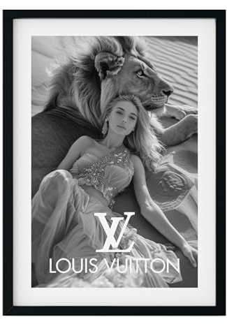 MJ-GRAPHICS® | Mood Poster Set Fashion Luxus - Schwarz-Weiß - Elegant, Luxuriös, Boutique Lifestyle, Löwe - Dekorative Wandkunst Premium für Schlafzimmer Wohnzimmer - A4 Kunstdrucke - ohne Rahmen
