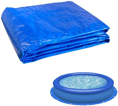 Round Pool Tarps For Above Ground Pool, Anti-Aging Under Pool Padding, Anti-Puncture Pool Liner Pad Swimming Pool Ground Cloth Protector, Pool Ground Mats For Pool Bottom Protector (12×12 Ft)