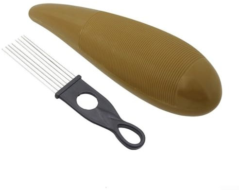 YUANGANG Rascador de instrumentos musicales, cepillo sólido, instrumento guiro con raspador, instrumentos de percusión latina (B)