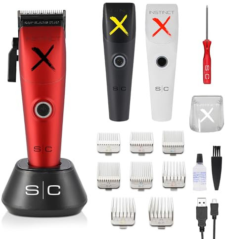 Professioneller Herren-Haarschneider Stylecraft Instinct Clipper Metal by Gamma Più, Vektormotor mit Dynamischer Drehmomentsteuerung, 180 Min Autonomie