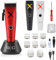 Tondeuse à Cheveux Professionnelle Homme Stylecraft Instinct X Clipper by Gamma Più, Clipper avec Contrôle Direct du Couple, 180 Min d'autonomie, Lame Réglable 0 mm, 8 Peignes