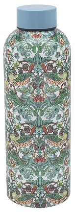 The Leonardo Collection William Morris Strawberry Thief Bottle For Hot and Cold Drinks | Reusable Leakproof Water Bottles For Travel & Home | BPA Free & Dishwasher Safe Drinking Bottle