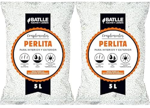 Sementi Batlle 960095BUNID Substrato di Perlite 5 L (Confezione da 2)