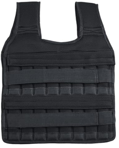 Gewichtete Weste für Männer Frauen bis zu 35 kg Gewichtsweste atmungsaktives Gewichtshemd mit 32 Gewichtstasche gepolstert Krafttraining Gewichtsweste für Männer Frauen Erwachsene Sportgeräte, k