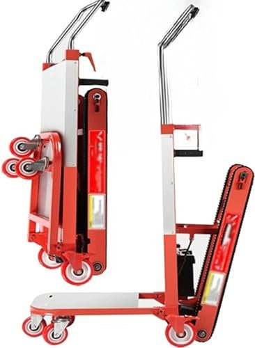 Elektrische Treppensteiger-Handkarren, robuster Klappwagen mit Rädern für Familie, Dolly Cart faltbar, Handwagen (48 V, 84 AH)