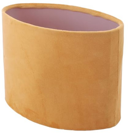 Ovaler Lampenschirm, 12.5×18×23cm Moderner Lampenschirm aus Stoff Universal E27 E14 Kleine Lampenabdeckung für Tisch und Boden Nachttischlampen(Golden)