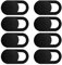 MEXRUMI 8 Piezas Webcam Cover, Camera Cover Film Ultra Thin Cover Camera Laptop Webcam Slide Cover Webcam Protection,Webcam Cover For Computer,Mobile Phone,Tablet,Laptops,Protect Your Privacy(Black)