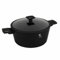 Berlinger Haus Cacerola con superficie de titanio y tapa, 28 cm, colección negra mate BH-8189